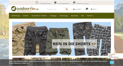 Desktop Screenshot of outdoorfan.de